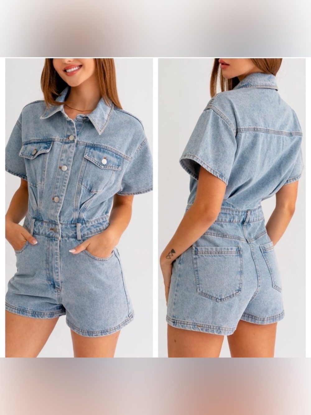 Lelis Denim Romper